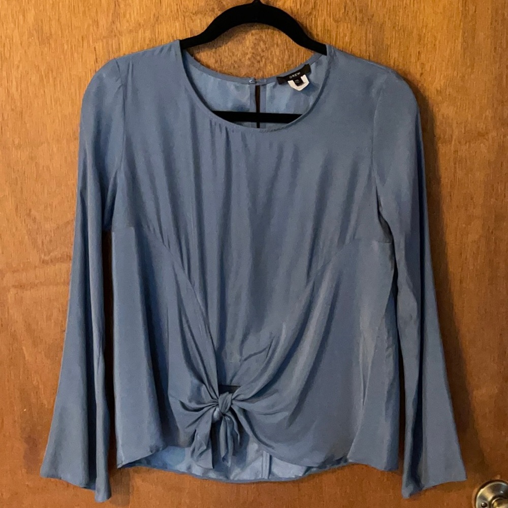DREW 100% silk, Color is a denim blue